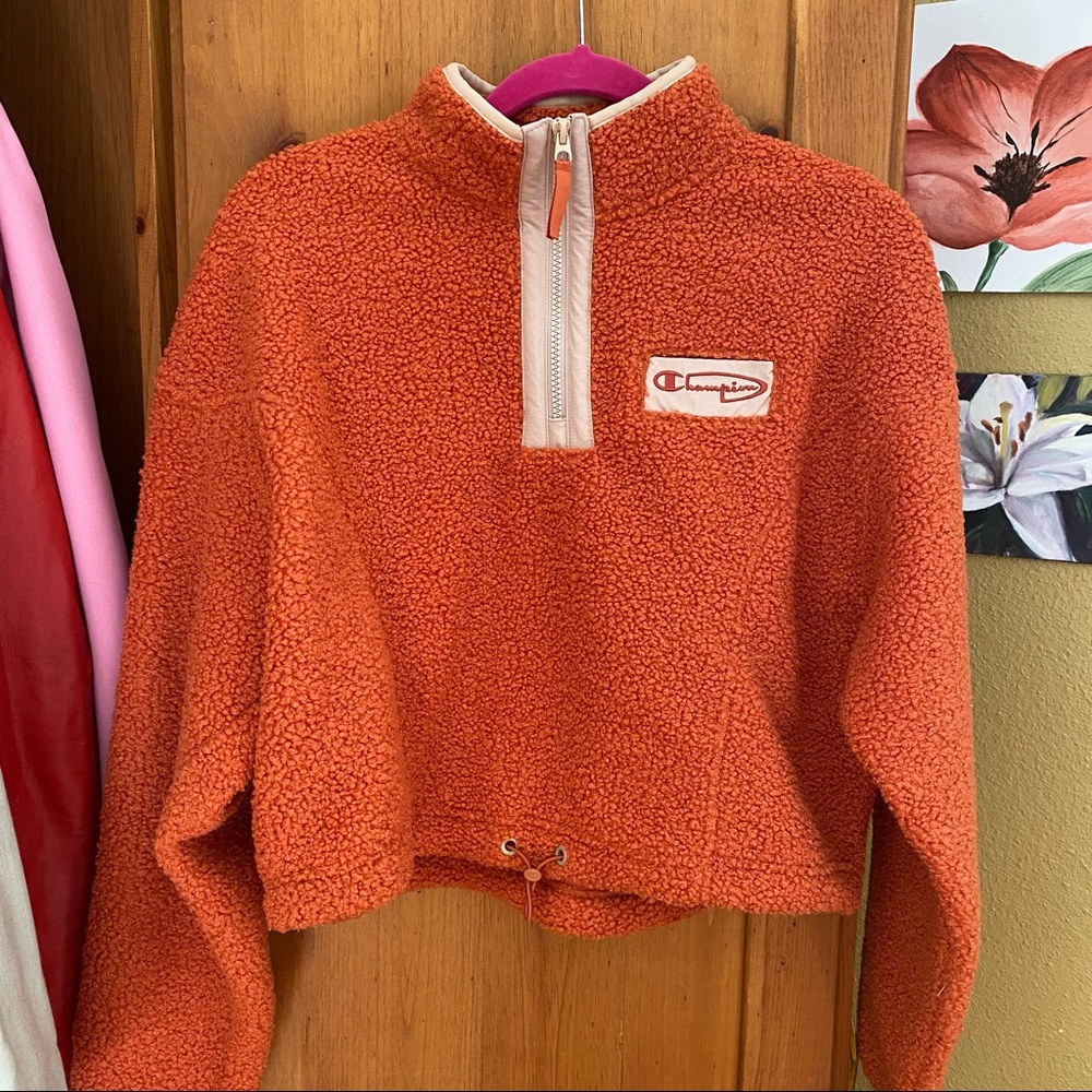 NWT Champion Cropped Fleece Zip